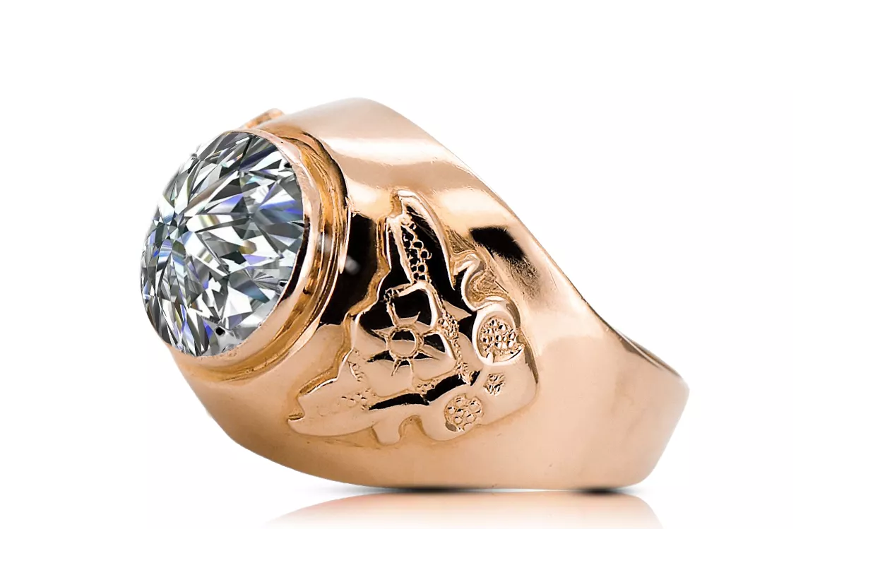 Ring Vintage Jewlery Zircon Original Vintage 14K Rose Gold vrc078r Ring Vintage Jewlery Zircon Original Vintage 14K Rose Gold vrc078r